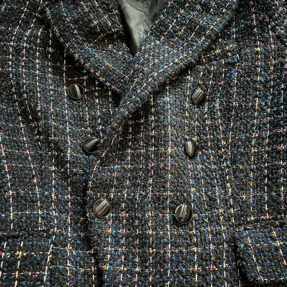 House of Harlow 1960 double breasted metallic tween blazer women’s large - Picture 5 of 12